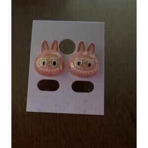 Pink Labubu Push Back Earrings